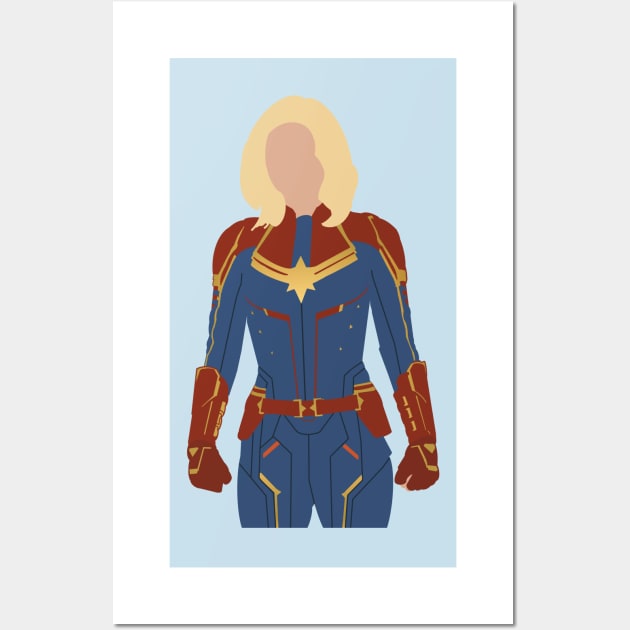 Captain Danvers Character Art Wall Art by Mint-Rose